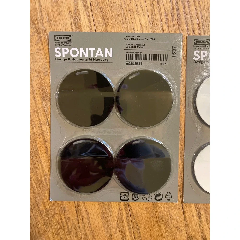 IKEA Spontan Magnets Set of 8 Black and White Circular New Sealed Office Teacher